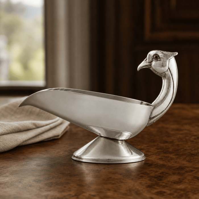 Pheasant  Handle Stainless Steel Gravy / Sauce Server 2