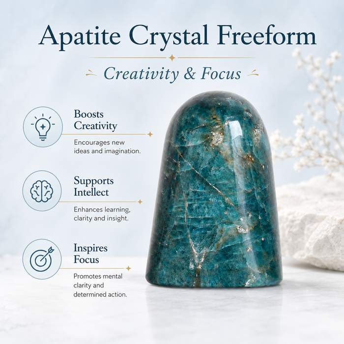 Polished Apatite Freeform Crystal (Strength and Clarity)