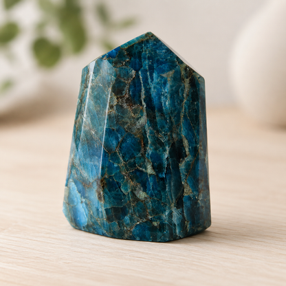 Polished Blue Apatite Points (Inspiration and Psychic Abilities)