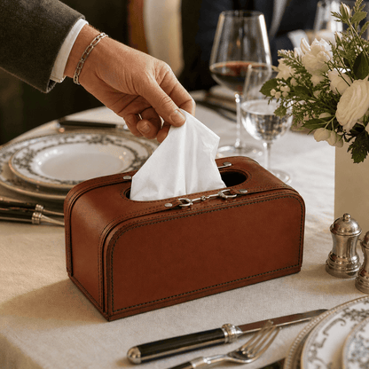 Premium Genuine Leather Bit Tissue Box 4