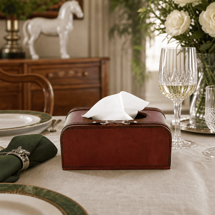 Premium Genuine Leather Bit Tissue Box 5