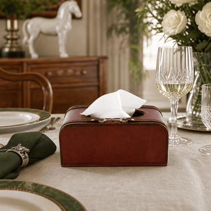 Premium Genuine Leather Bit Tissue Box 5