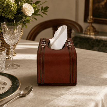 Premium Genuine Leather Bit Tissue Box 7