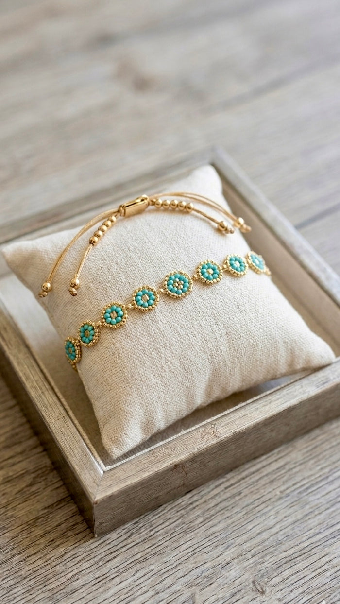 Pulseras mediterránea turquesa +15 modelos