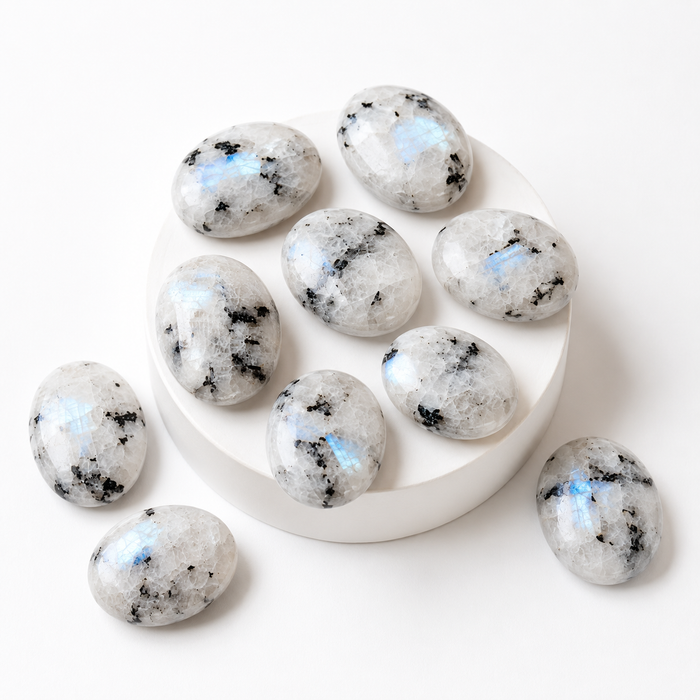 Rainbow Moonstone Worry Stones (Compassion and Psychic Abilities).