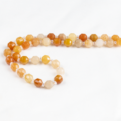 Red Aventurine Faceted Prism Cut Beads For Jewelry Making