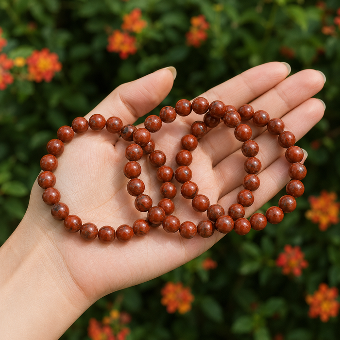 Red Jasper Bracelet | Red Jasper Crystal Bracelet (Manifestation and Inner Peace)