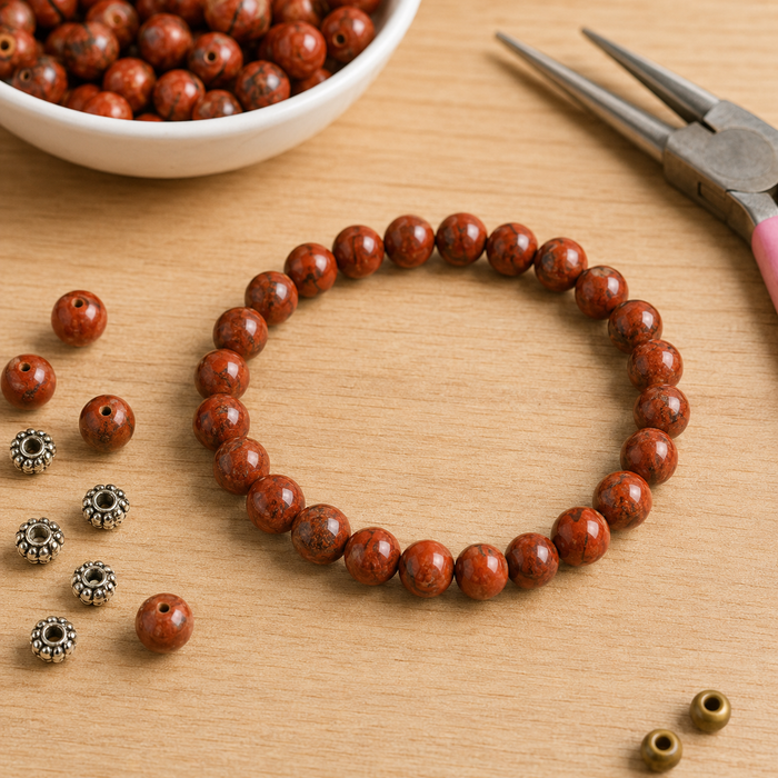 Red Jasper Bracelet | Red Jasper Crystal Bracelet (Manifestation and Inner Peace)