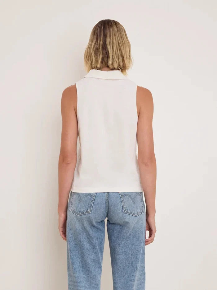 Roberta Collared Tank-Tops/Blouses-Uniquities