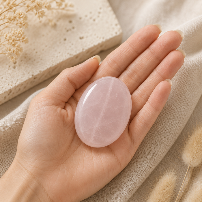 Rose Quartz Pocket Stones (Anxiety Relief and Relaxation)