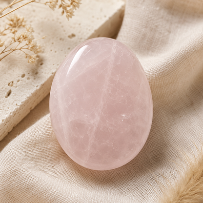 Rose Quartz Pocket Stones (Anxiety Relief and Relaxation)