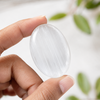 Selenite Pocket Stones (Protection and Clairvoyance )