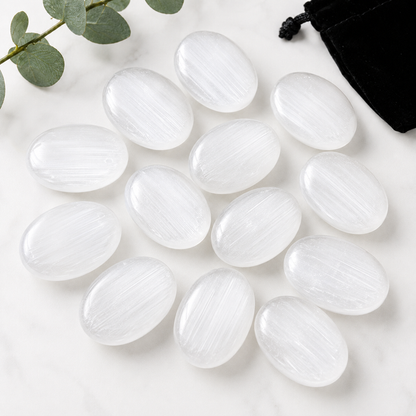 Selenite Pocket Stones (Protection and Clairvoyance )