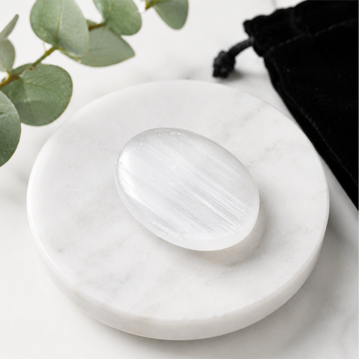 Selenite Pocket Stones (Protection and Clairvoyance )