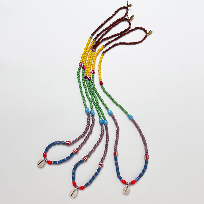 Shell & Mixed Beads Strand Necklace (F)