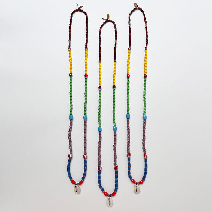 Shell & Mixed Beads Strand Necklace (F)