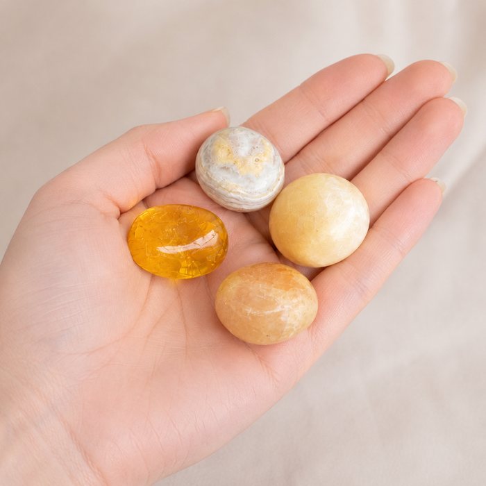 SOLAR PLEXUS Chakra Crystals Kit, Chakra's Stones Tumbled Set, Chakra's Gift