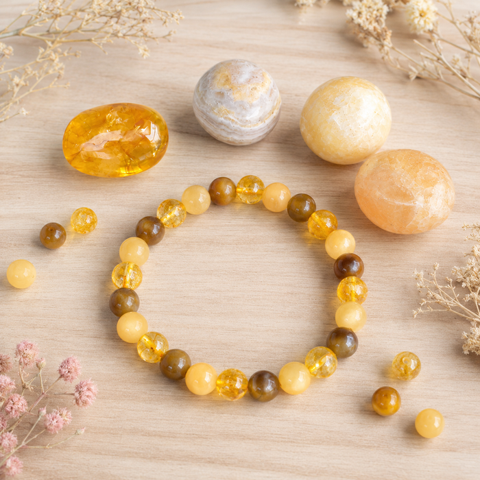 SOLAR PLEXUS Chakra Crystals Kit, Chakra's Stones Tumbled Set, Chakra's Gift