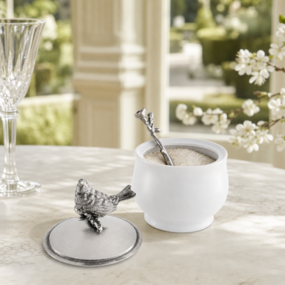 Song Bird Sugar Bowl and Spoon 3