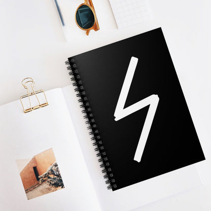 Sowilo (The Sun) Viking Rune Spiral Notebook Scandinavian Design Studio