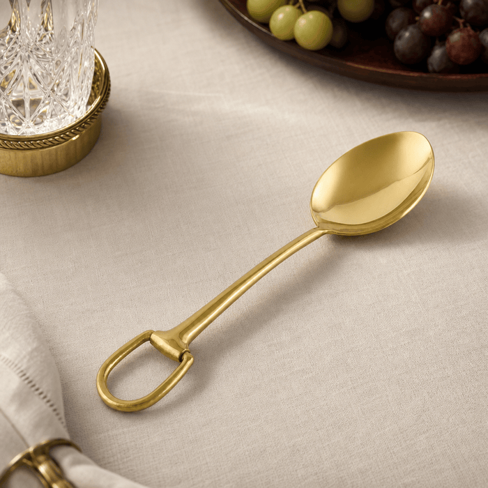 Stirrup Serving Spoon - Stainless Steel Shiny Gold 2