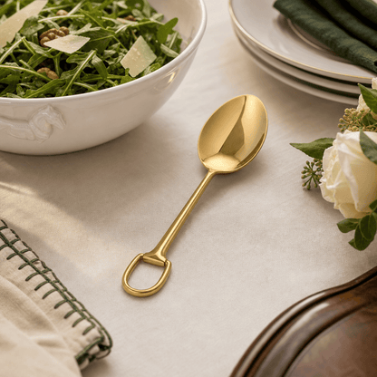 Stirrup Serving Spoon - Stainless Steel Shiny Gold 5