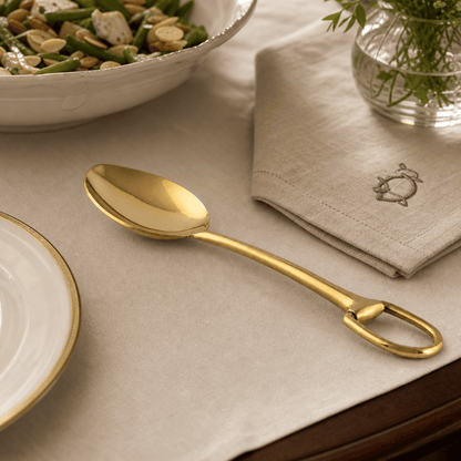 Stirrup Serving Spoon - Stainless Steel Shiny Gold 6