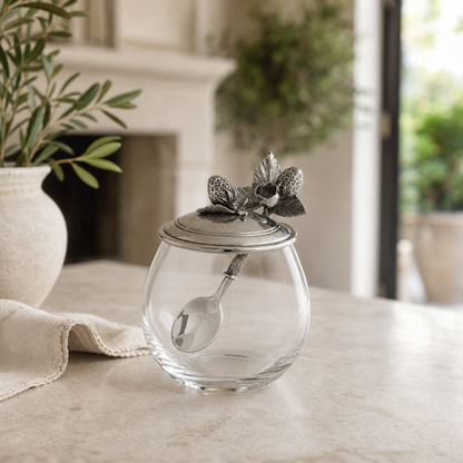 Strawberry Jam Jar with Spoon 2