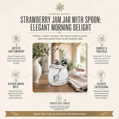 Strawberry Jam Jar with Spoon 6