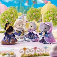 Sylvanian Families Dokidoki Friends Milky Way Box, detail of themed baby figures in milky way outfits