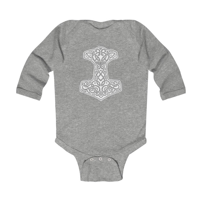 Thor's Hammer Mjolnir Long Sleeve Bodysuit Scandinavian Design Studio