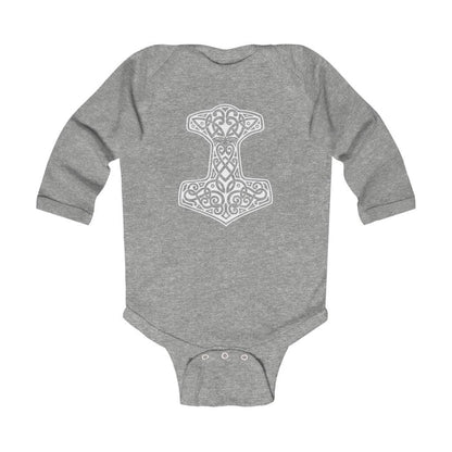 Thor's Hammer Mjolnir Long Sleeve Bodysuit Scandinavian Design Studio