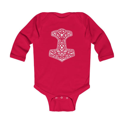 Thor's Hammer Mjolnir Long Sleeve Bodysuit Scandinavian Design Studio