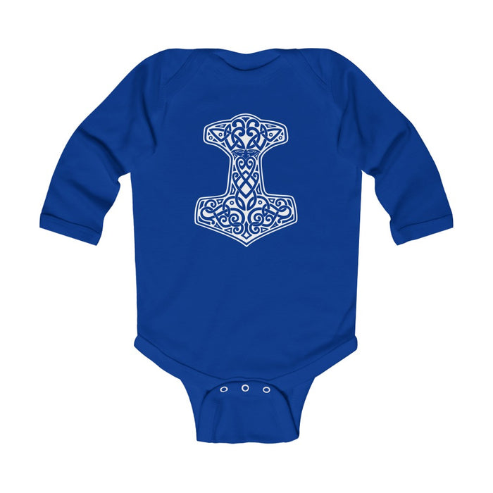Thor's Hammer Mjolnir Long Sleeve Bodysuit Scandinavian Design Studio