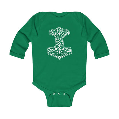 Thor's Hammer Mjolnir Long Sleeve Bodysuit Scandinavian Design Studio