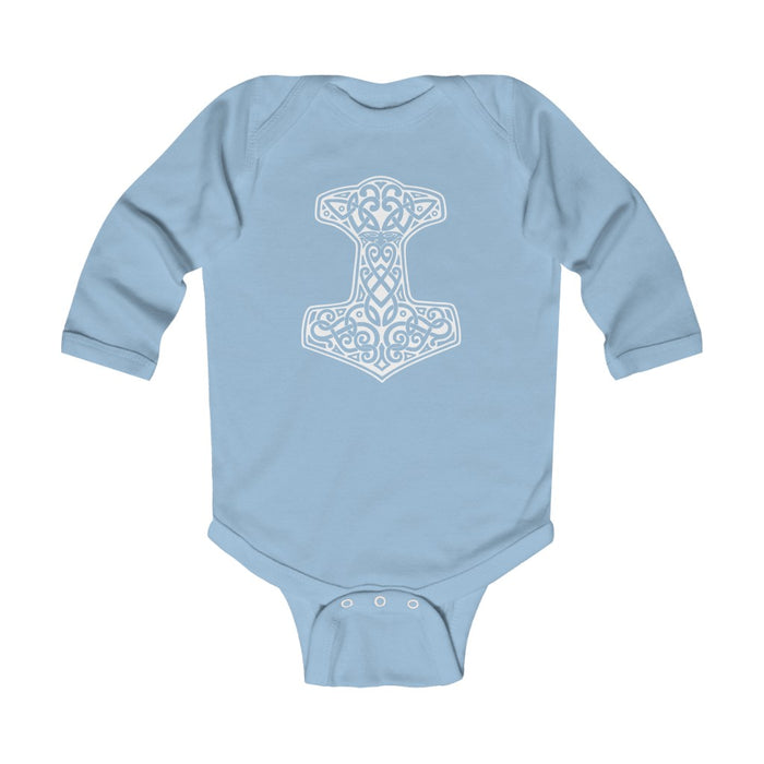 Thor's Hammer Mjolnir Long Sleeve Bodysuit Scandinavian Design Studio