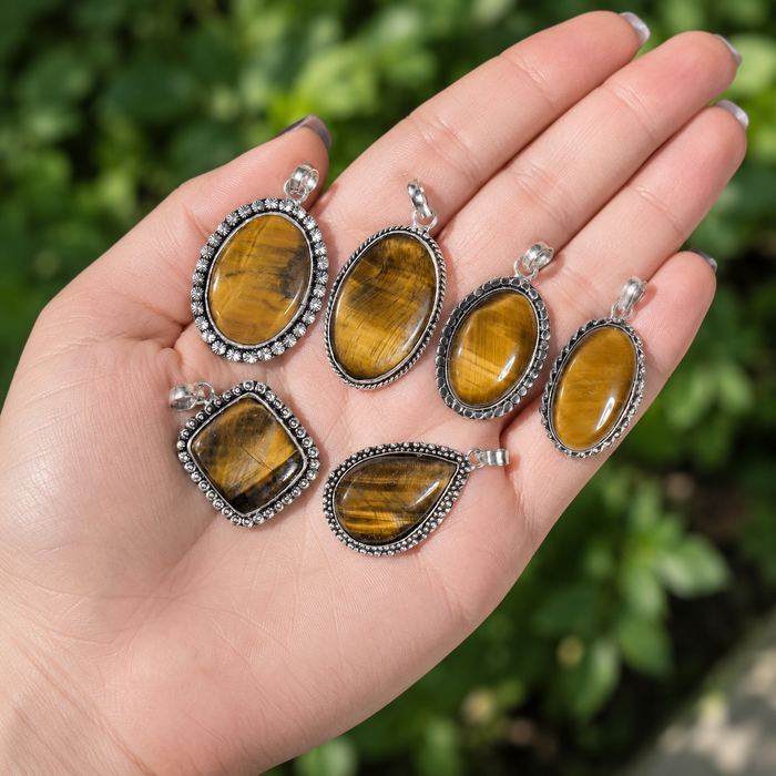 Tiger Eye Pendants – Natural Crystal Pendants Healing Gemstone Pendants