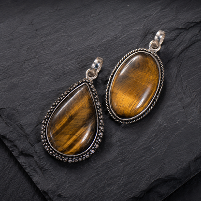 Tiger Eye Pendants – Natural Crystal Pendants Healing Gemstone Pendants