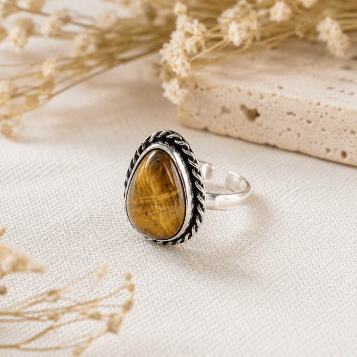 Tiger Eye rings – Gemstone rings Natural Crystal Healing Jewelry Collection