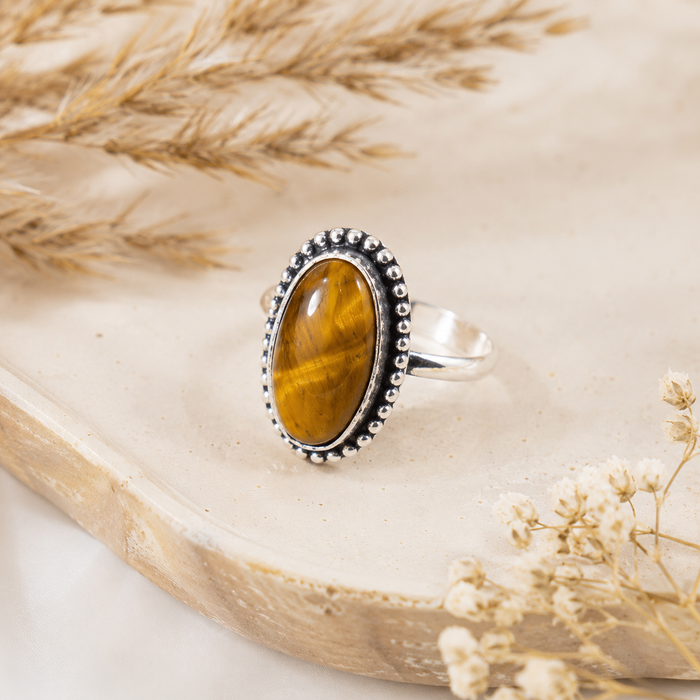 Tiger Eye rings – Gemstone rings Natural Crystal Healing Jewelry Collection