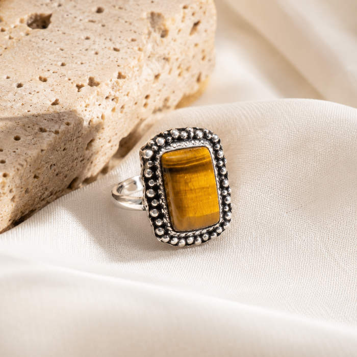 Tiger Eye rings – Gemstone rings Natural Crystal Healing Jewelry Collection