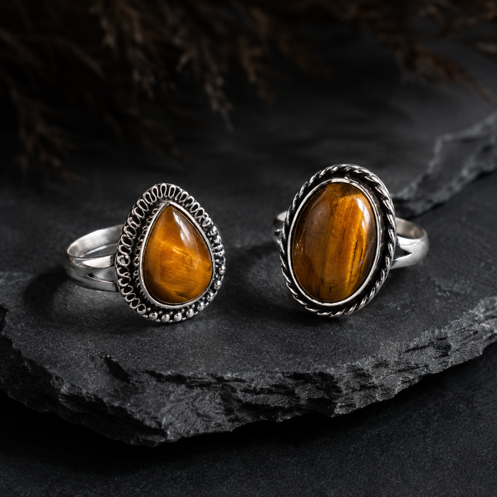Tiger Eye rings – Gemstone rings Natural Crystal Healing Jewelry Collection