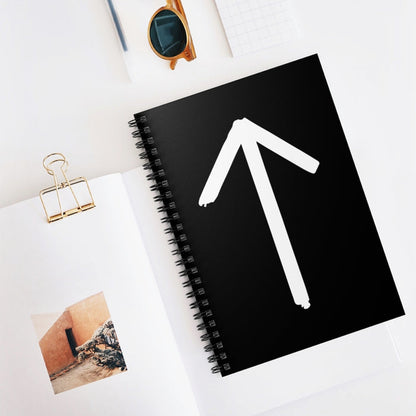 Tiwaz (Warrior) Viking Rune Spiral Notebook Scandinavian Design Studio