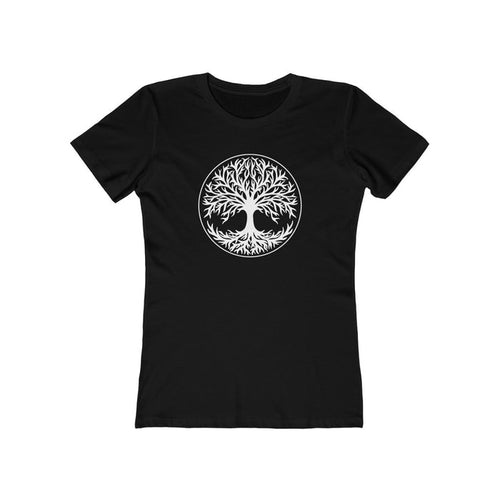 Tree Of Life Women's Fit T-Shirt Solid Black / L - Scandinavian Design Studio