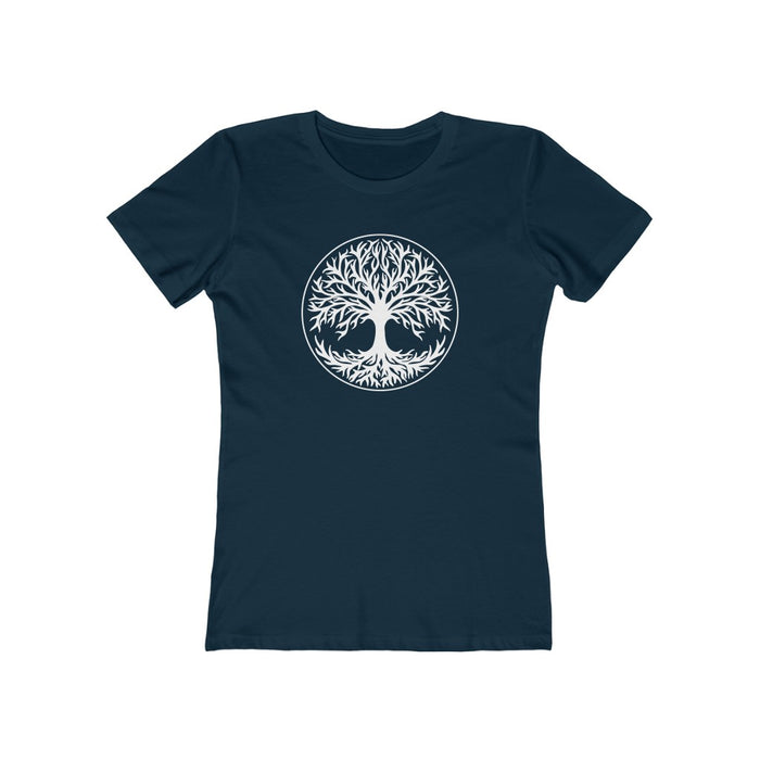 Tree Of Life Women's Fit T-Shirt Solid Midnight Navy / S - Scandinavian Design Studio