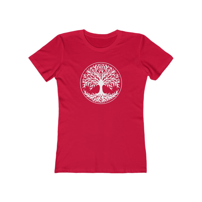 Tree Of Life Women's Fit T-Shirt Solid Red / S - Scandinavian Design Studio