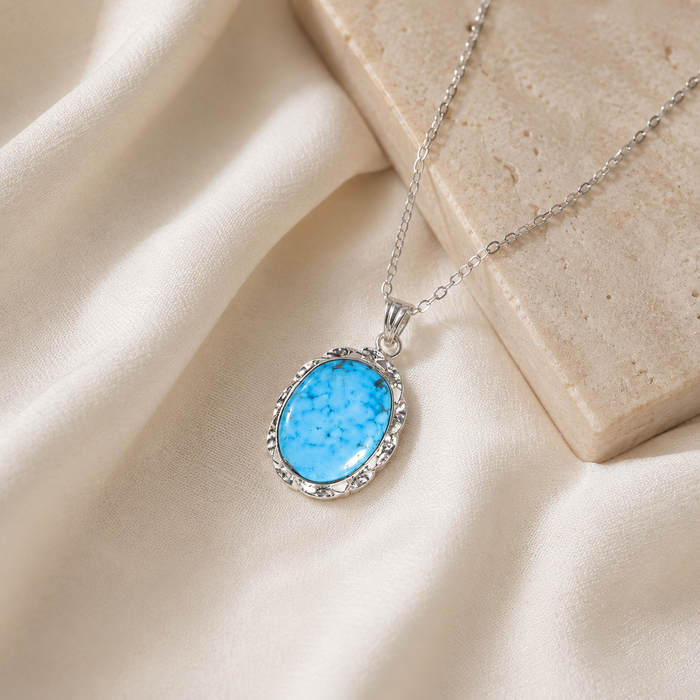 Turquoise Howlite Pendants – Natural Crystal Pendants Healing Cabochon Pendants