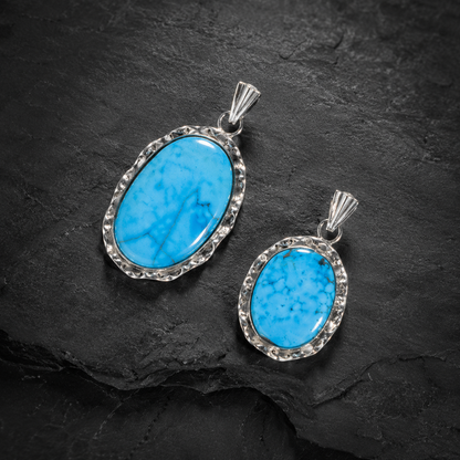 Turquoise Howlite Pendants – Natural Crystal Pendants Healing Cabochon Pendants