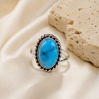 Turquoise Howlite rings – Gemstone rings Natural Crystal Healing Jewelry Collection