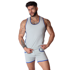 Typer Gray Tank en modelo de Gigo Underwear